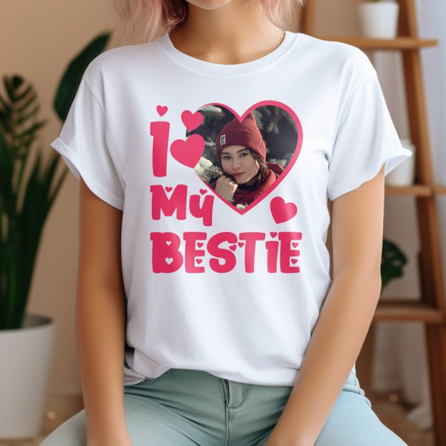 I Love My Bestie Personalized Photo T-Shirt (Creator Uploaded)