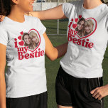 I Love My Bestie Photo Custom T-Shirt<br><div class="desc">Looking for a cute gift for your bestie? This fun heart design can be personalized with a favorite photo.</div>
