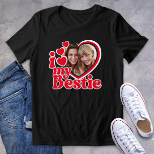 I Love My Bestie Photo Custom Tri-Blend Shirt