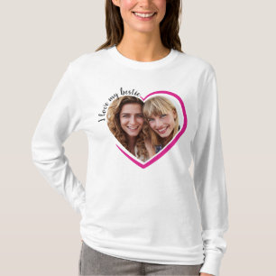 I Love My Besties Pink Heart Photo T-Shirt