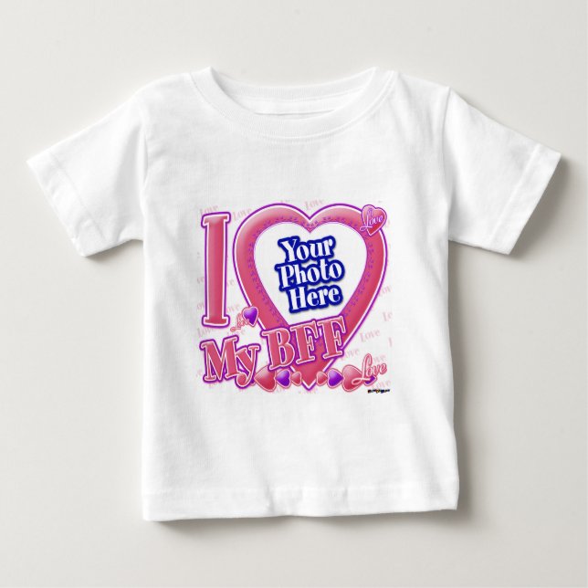 I Love My BFF pink/purple Baby T-Shirt (Front)