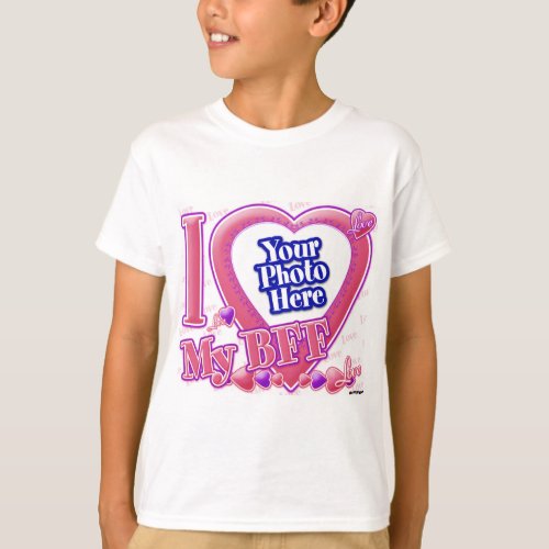 I Love My BFF pinkpurple T_Shirt