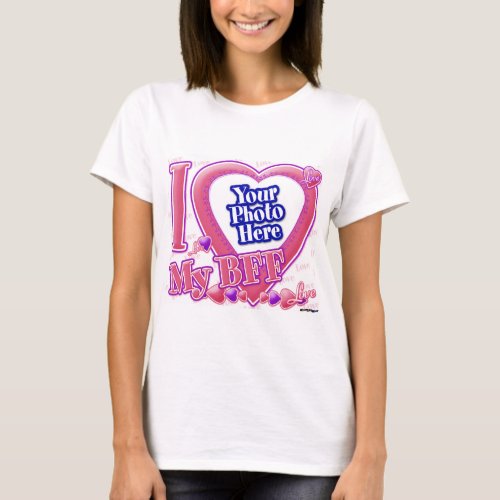 I Love My BFF pinkpurple T_Shirt