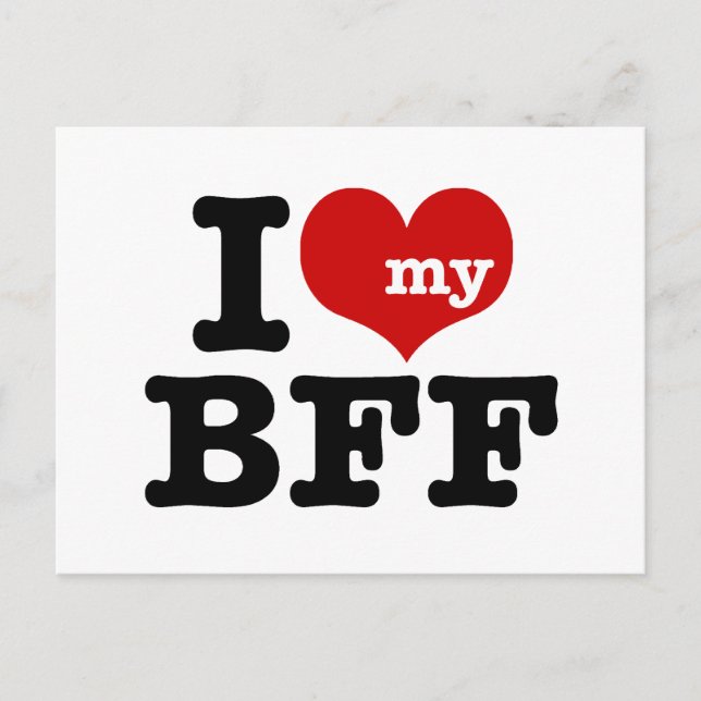 I Love My BFF Postcard (Front)