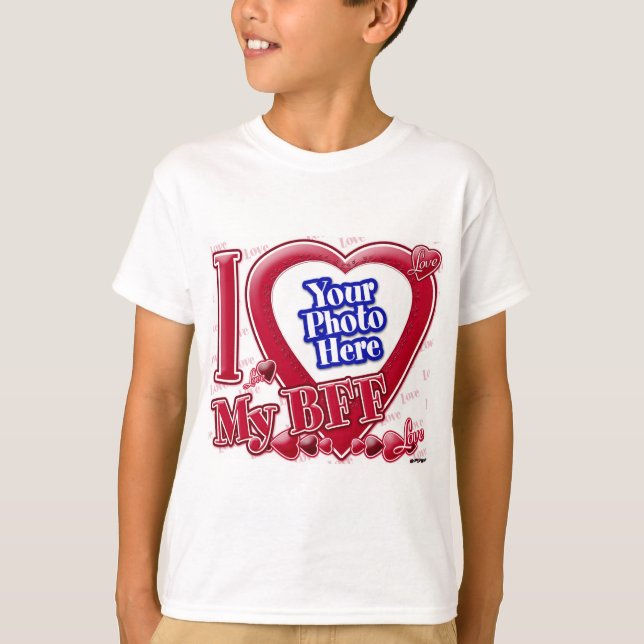 I Love My BFF red heart - photo T-Shirt (Front)