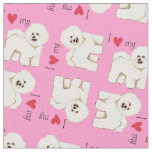 I Love my Bichon Fabric
