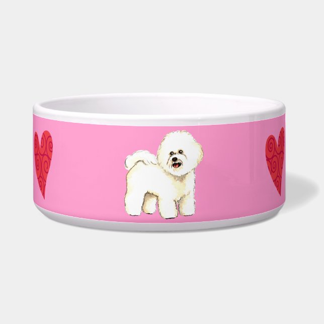 I Love my Bichon Frise Bowl (Right)