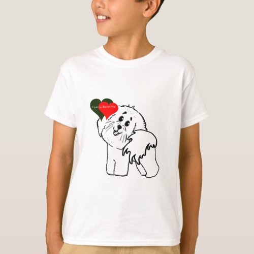 I love my Bichon Frise Dog accessories T_Shirt