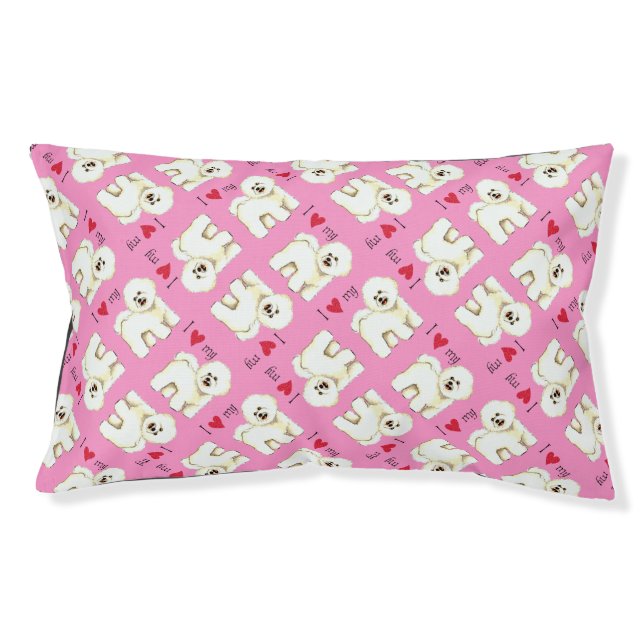 I Love my Bichon Frise Pet Bed (Front)