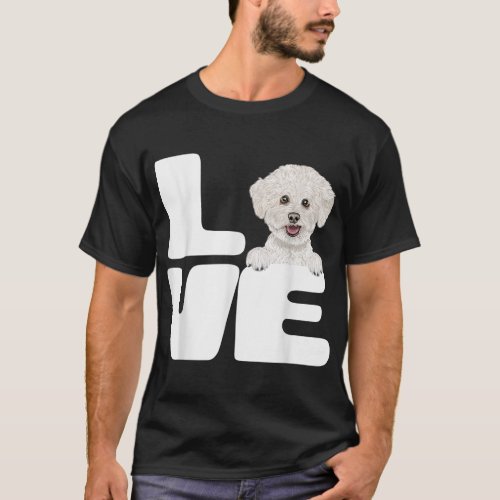 I Love My Bichons Frise Dog Lover T_Shirt