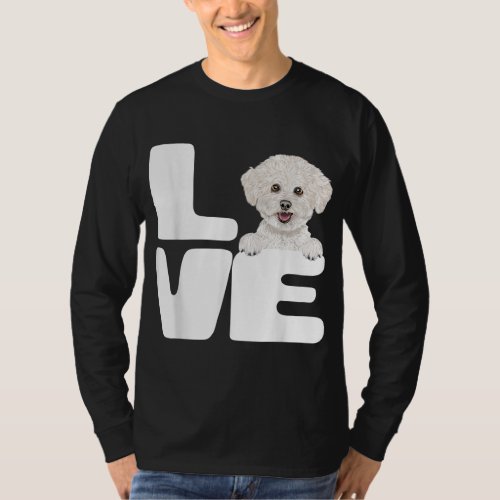 I Love My Bichons Frise Dog Lover T_Shirt