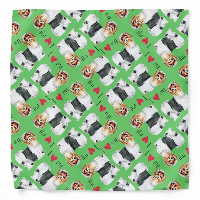 I Love my Biewer Terrier Bandana (Front)