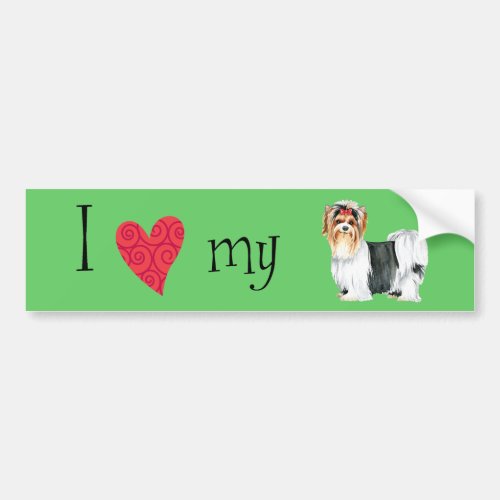 I Love my Biewer Terrier Bumper Sticker