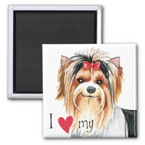 I Love my Biewer Terrier Magnet