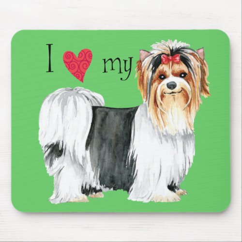 I Love my Biewer Terrier Mouse Pad