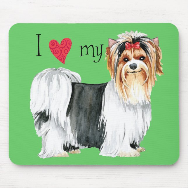 I Love my Biewer Terrier Mouse Pad (Front)