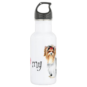 I Love my Biewer Terrier Stainless Steel Water Bottle