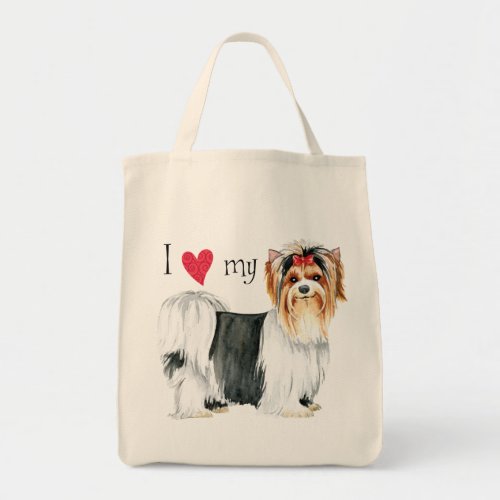 I Love my Biewer Terrier Tote Bag