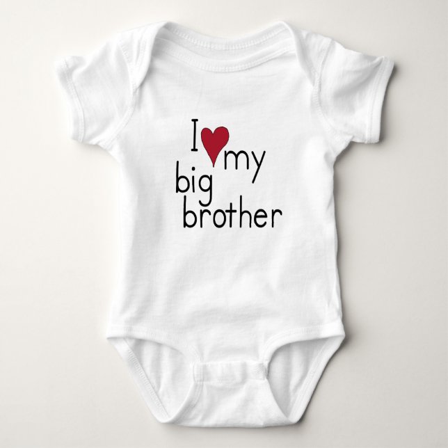 I Love my Big Brother Baby Bodysuit (Front)