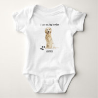 I Love My Big Brother Golden Retriever Dog Baby