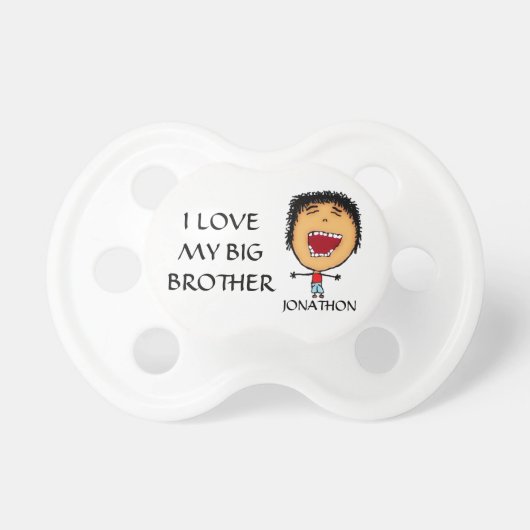 I Love My Big Brother Pacifier (Front)