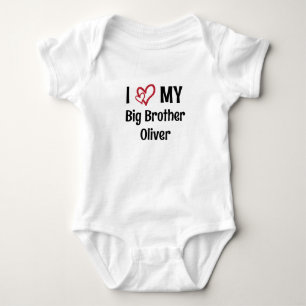 I Love my Big Brother Personalized Brother Name Baby Bodysuit