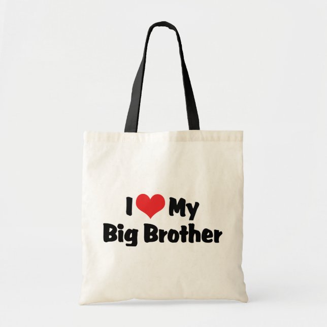 I Love My Big Brother Tote Bag (Front)
