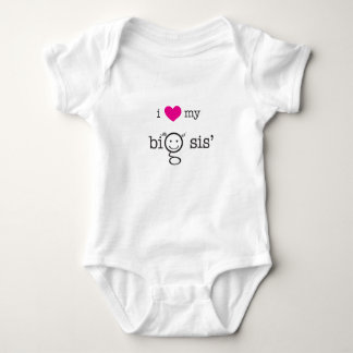 I Love My Big Sis' Baby Bodysuit
