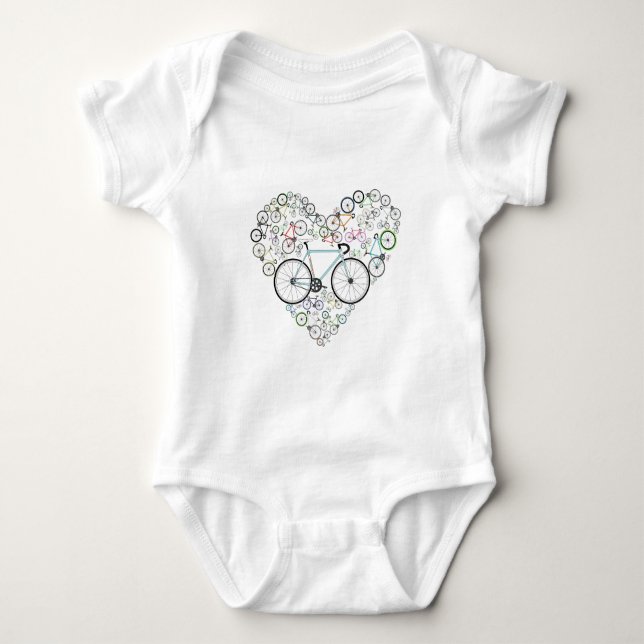 I Love My Bike Baby Bodysuit (Front)