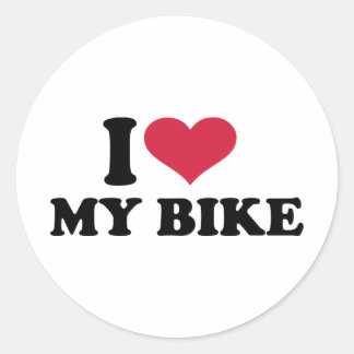 I Love my bike Bicycle Classic Round Sticker