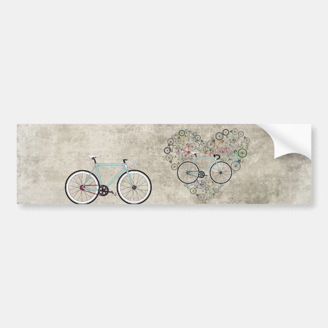 I Love My Bike Bumper Sticker (Front)