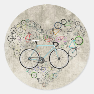 I Love My Bike Classic Round Sticker