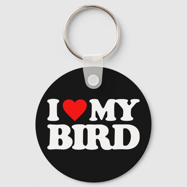 I LOVE MY BIRD KEYCHAIN (Front)