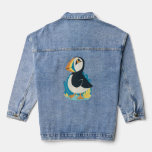 I Love My Birds  Puffin Bird Cute Bird  Denim Jacket