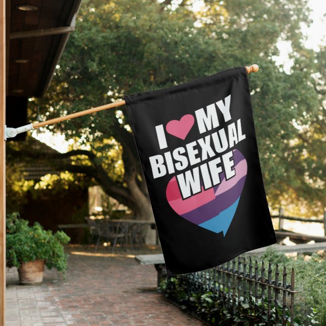 I Love My Bisexual Wife Bi Pride Bisexual Flag  (In SItu)