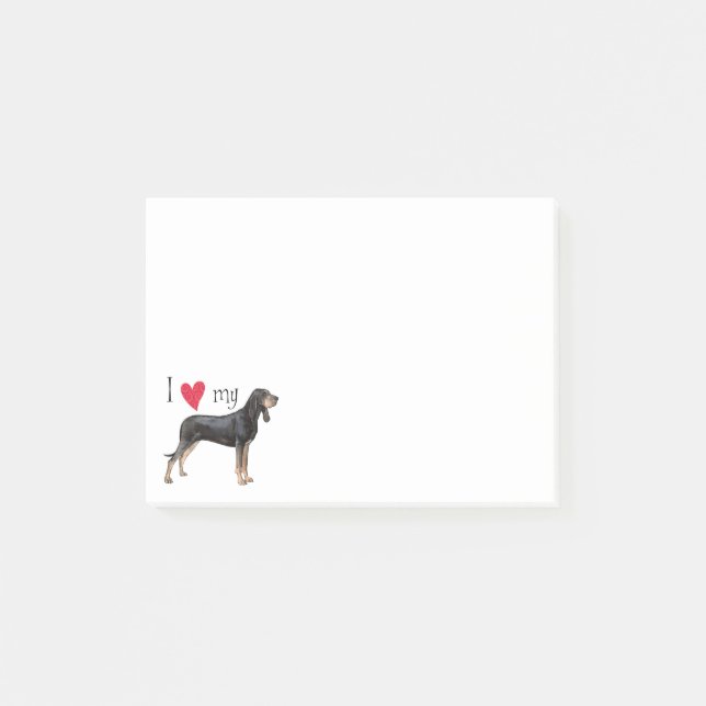 I Love my Black and Tan Coonhound Post-it Notes (Front)