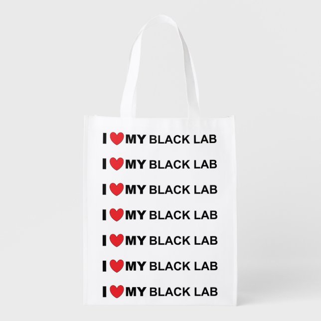 I love my black lab grocery bag (Front)