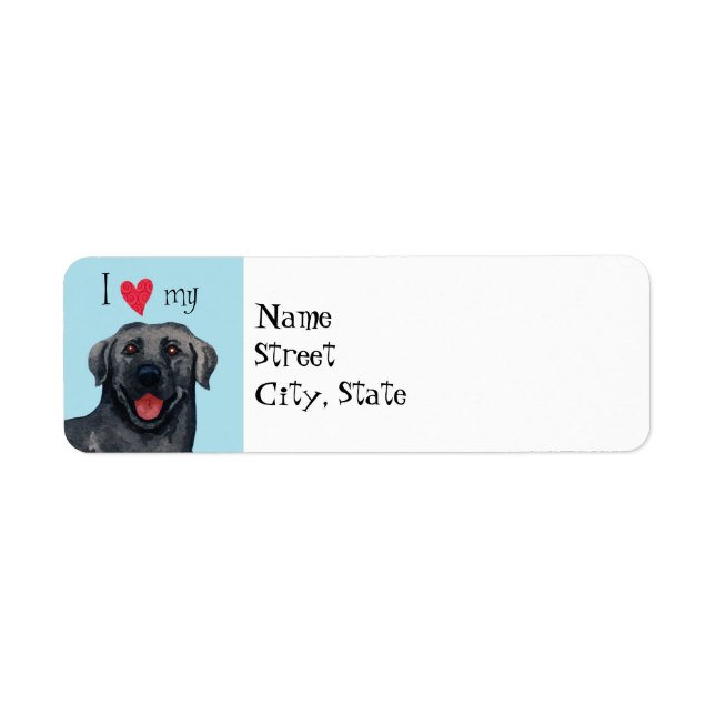 I Love my Black Lab Label (Front)
