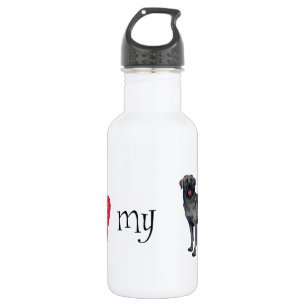 I Love my Black Lab Stainless Steel Water Bottle