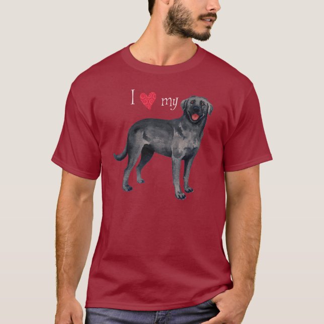 I Love my Black Lab T-Shirt (Front)