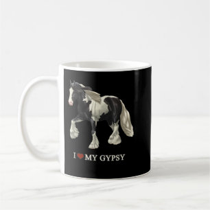 I Love My Black Pinto Gypsy Vanner Horse Coffee Mug