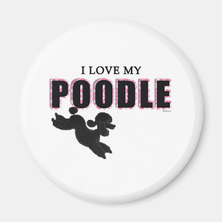 I Love My Black Poodle Magnet