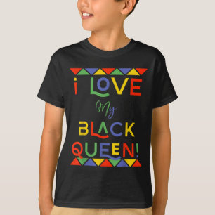 i love my black queen boyfriend african american g T-Shirt