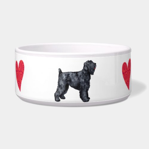 I Love my Black Russian Terrier Bowl