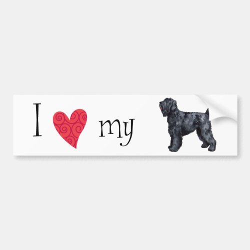 I Love my Black Russian Terrier Bumper Sticker