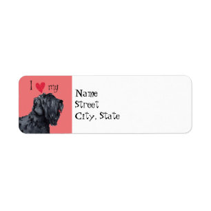 I Love my Black Russian Terrier Label