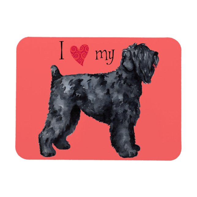 I Love my Black Russian Terrier Magnet (Horizontal)