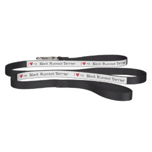I Love my Black Russian Terrier Pet Leash