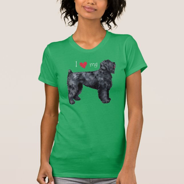 I Love my Black Russian Terrier T-Shirt (Front)