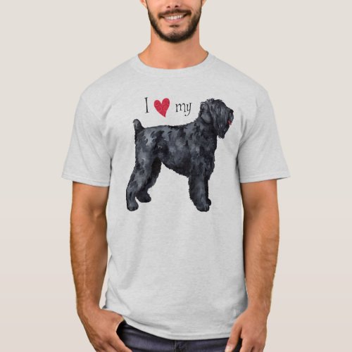 I Love my Black Russian Terrier T_Shirt